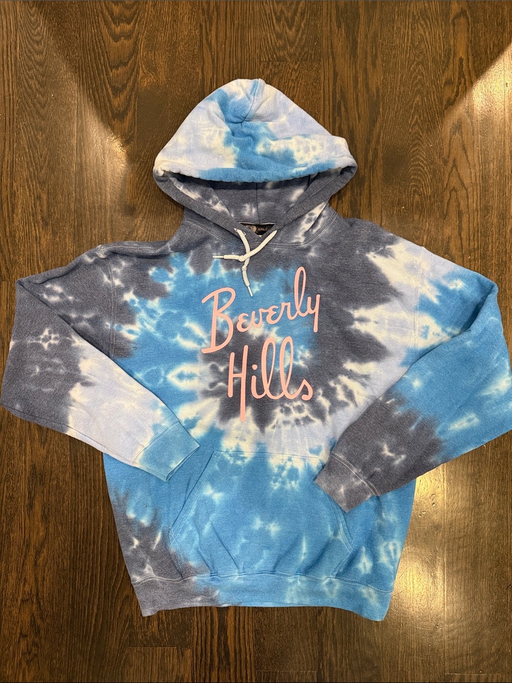 Beverly Hills Tie-Dye Hoodie - Blue/Gray JET